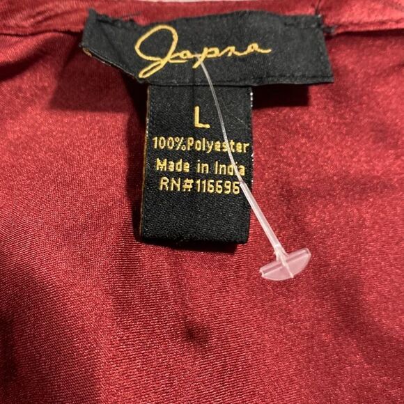 Satin Holiday Cropped Camisole Cinched Sexy Dressy‎ Top Red Large - Picture 7 of 7